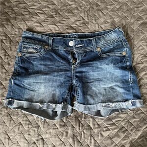 Vanity Distressed Blue Jean Shorts